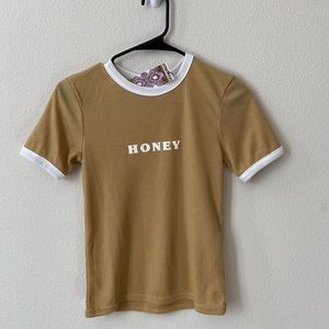 Boohoo “honey” top